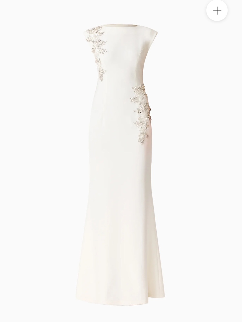 elliatt veda white 3d floral embellished diamante bridal gown maxi dress medium - Picture 13 of 14